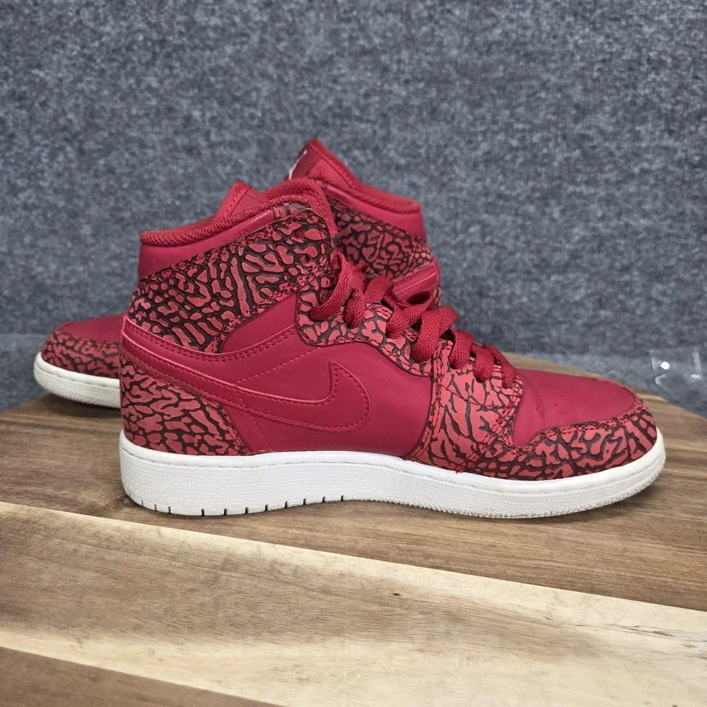 Nike Air Jordan 1 Retro High Premium Shoes Youth Size 5Y Red Elephant 838850-600
